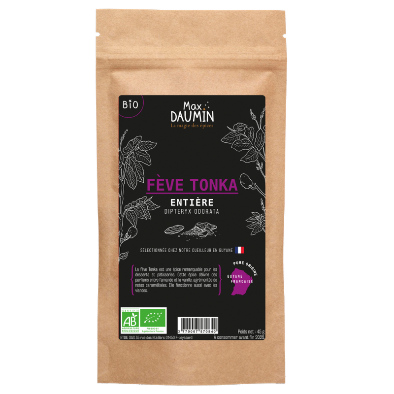 Fève Tonka Bio entière de Guyane